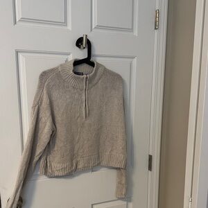 Cupcake Cozy Beige Women's Turtleneck Sweater